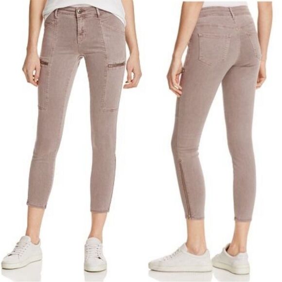 PISTOLA Woodrose Hunter Skinny Cargo Zipper Cropped Tencel Pants-10 NWT! - Picture 1 of 10